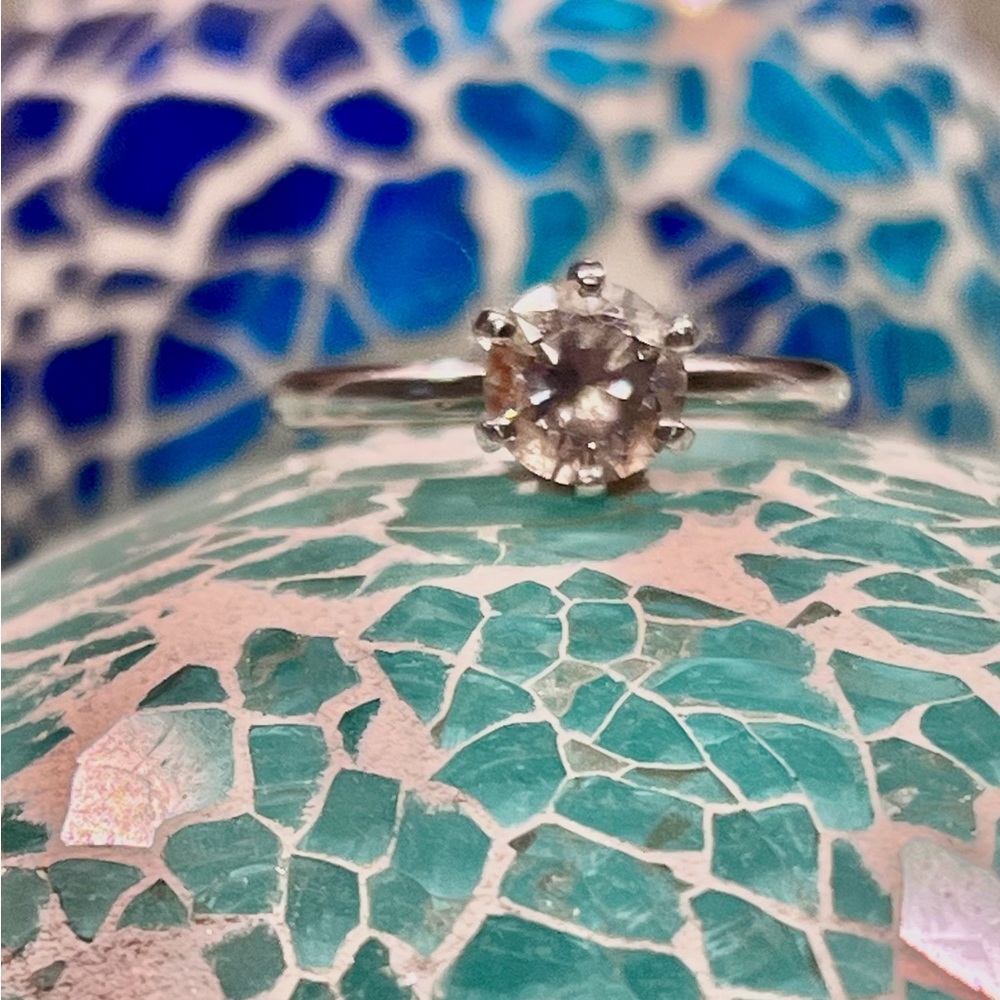 Wedding Ring Solid Silver Engagement Ring - image 4